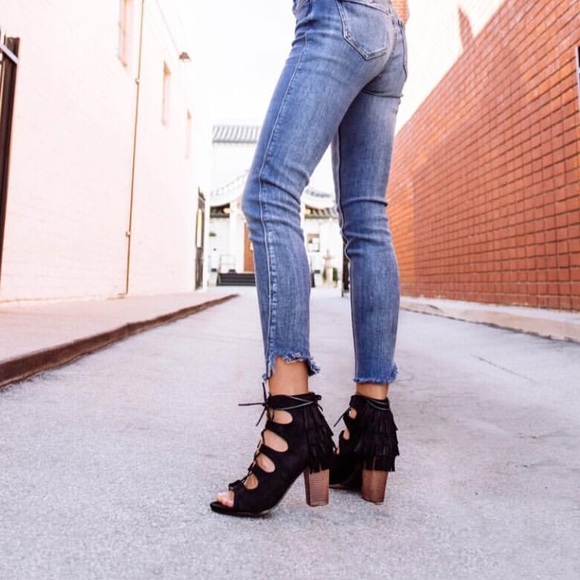 Shoes - Fringe booties for ladies
